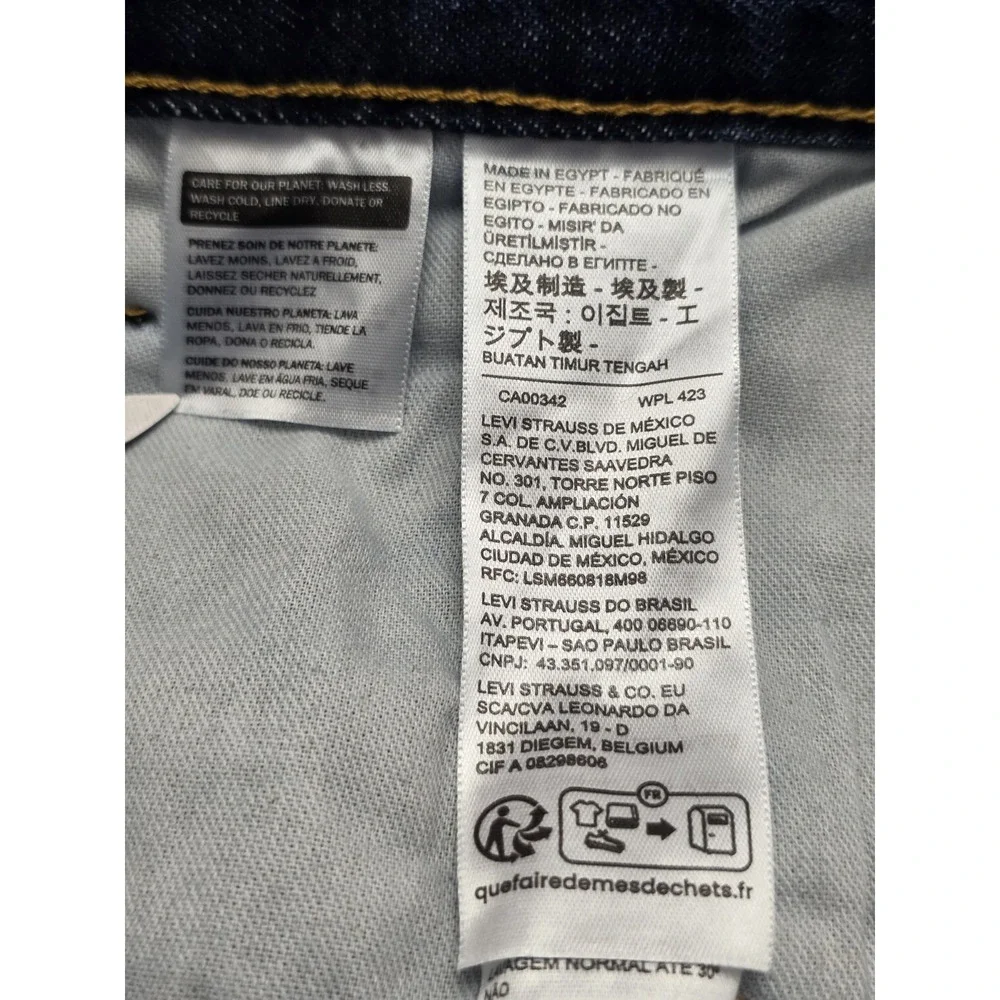 Levi's Men's Jeans 501 Original Fit Button Fly Blue‎ Denim Big & Tall 48x30 NWT